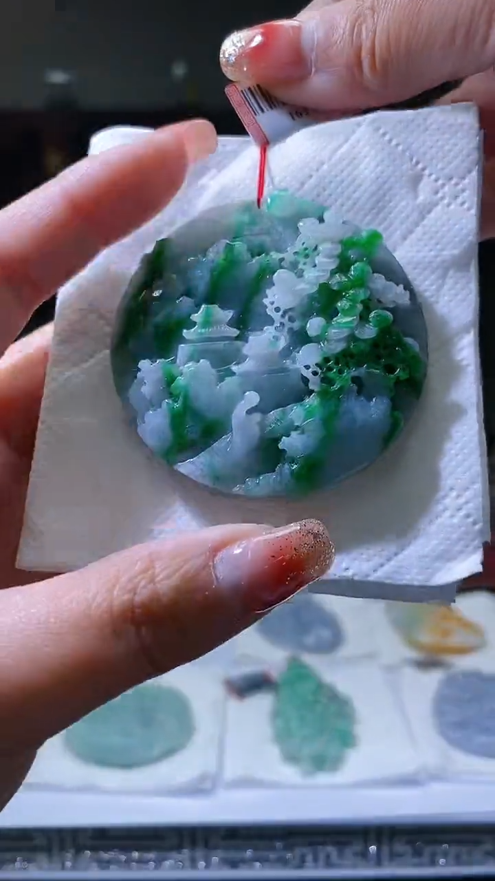 【闪购商品】定制翡翠未镶嵌01/0109/W/山水