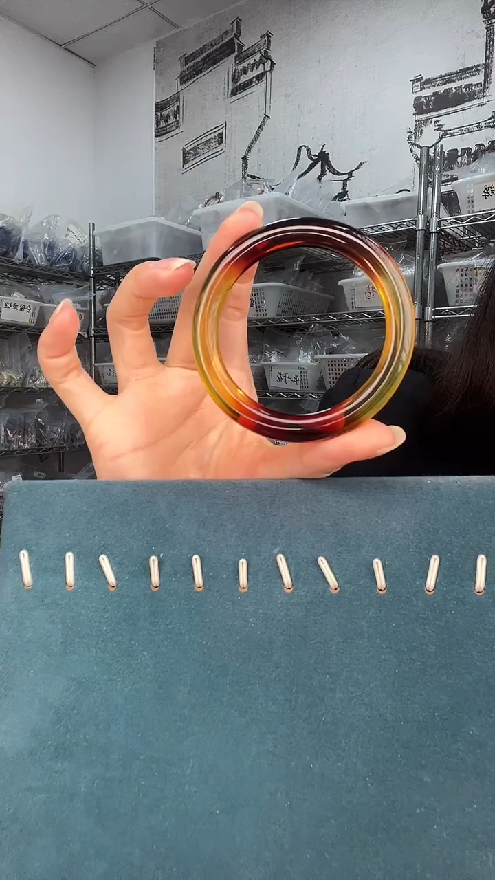 裸石琥珀未镶嵌美**线H2076天然蜜蜡57