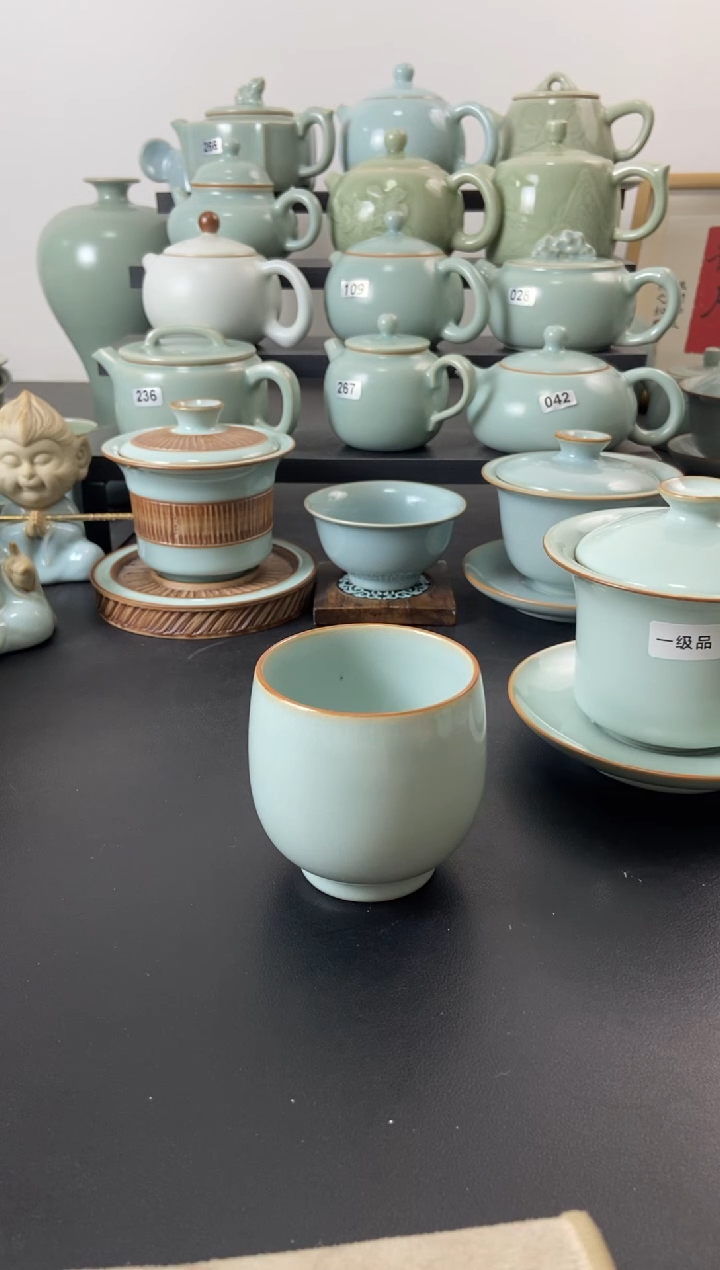 郭**陈天青釉 福袋杯微瑕 随机发