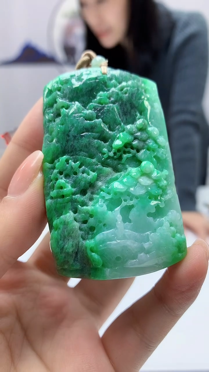 【闪购商品】定制翡翠未镶嵌4852ms-毛货139山水