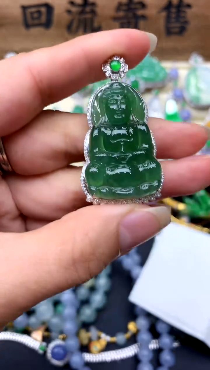 【闪购商品】翡翠颈饰18K金镶嵌411-中国好珍宝