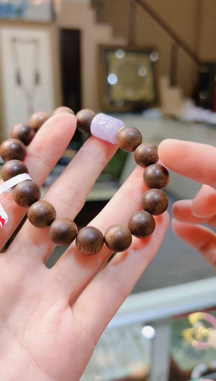 【闪购商品】沉香手串紫翡翠路路通沉香手串