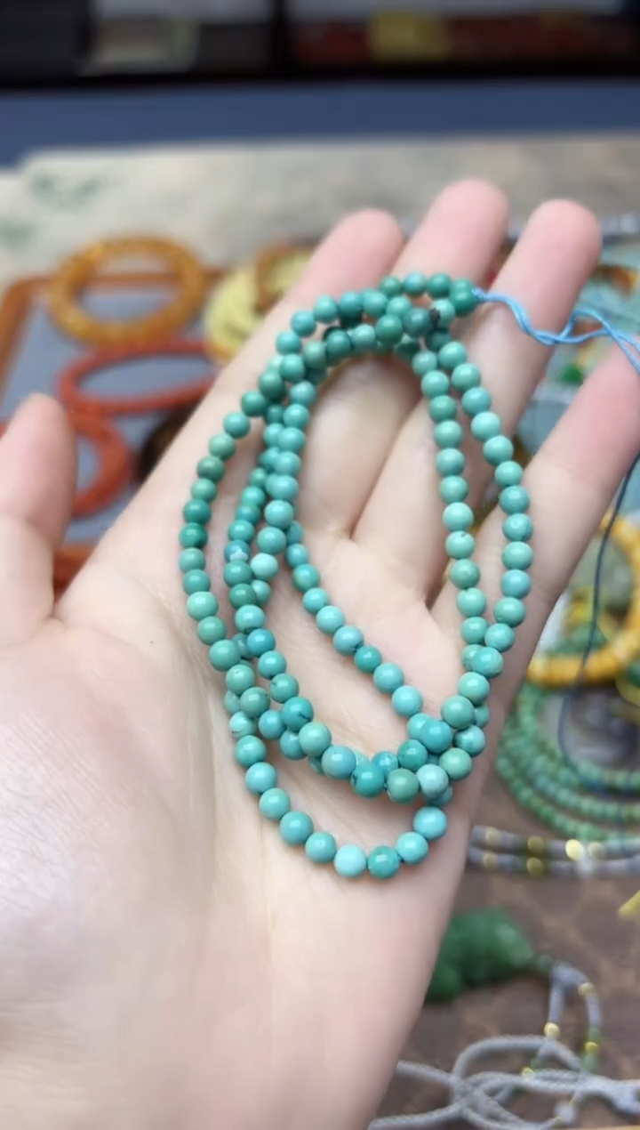 未镶嵌绿松石车挂松石多圈4mmSH