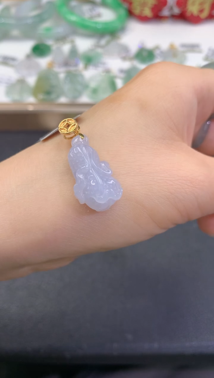 【闪购商品】翡翠颈饰18K金镶嵌              