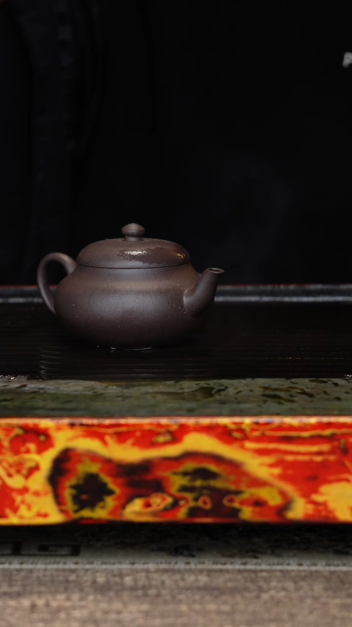 【闪购商品】紫砂茶壶矮梨天青半手工