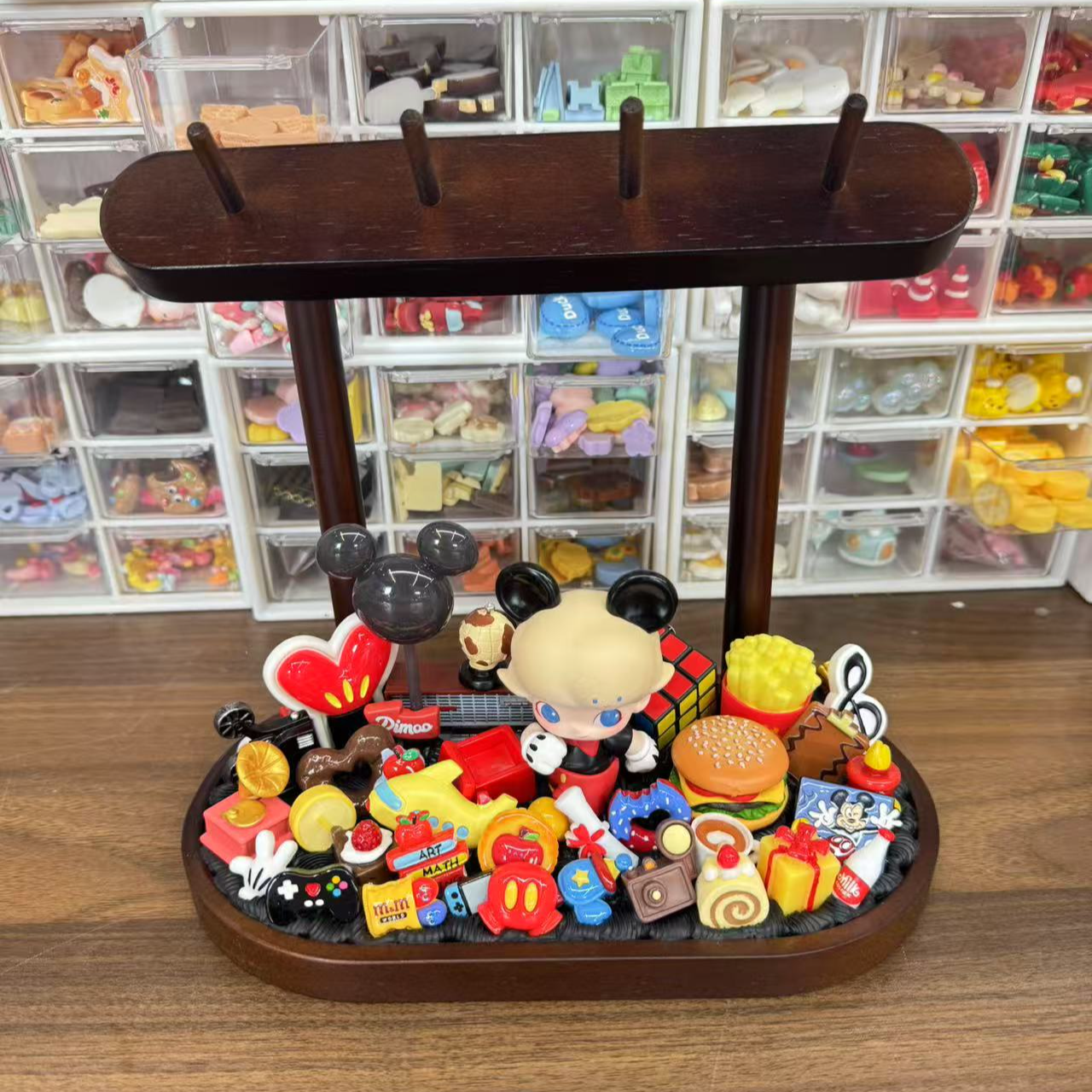 PPMT重工奶油胶diy创意桌面摆件玄关支架木制手工造景装饰品