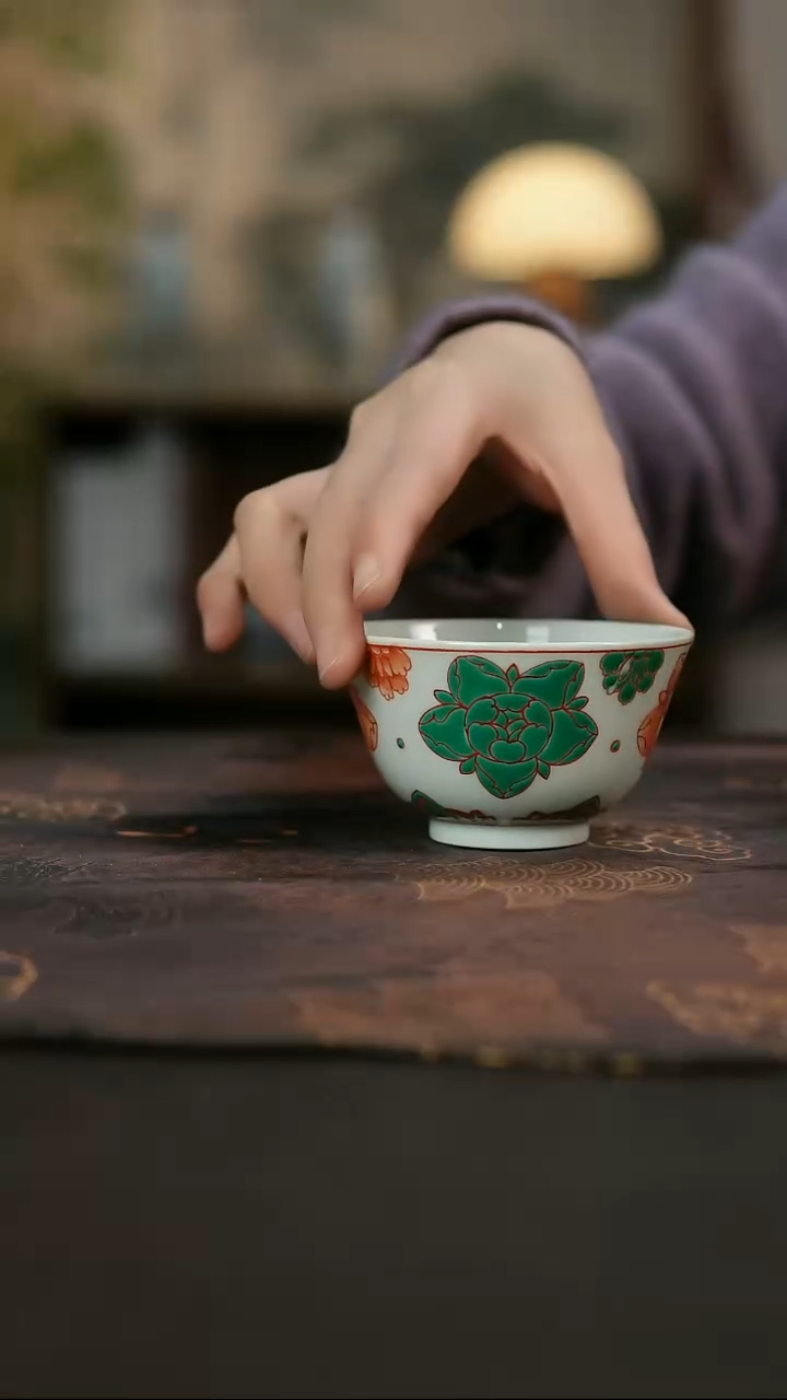 景德镇陶瓷杯碗柴烧多人