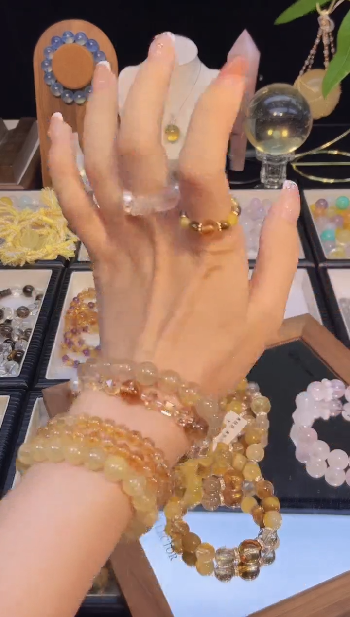 未镶嵌手串水晶健*金发晶