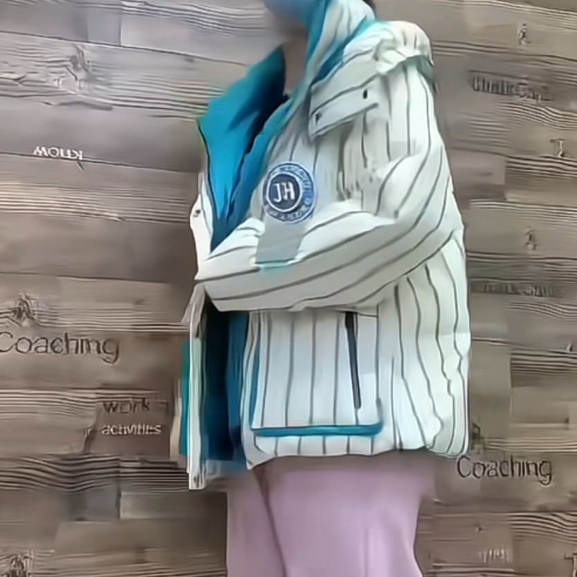 025年秋季新款爆款百搭气质欧美宽松蓝条纹连帽鹅绒服外套