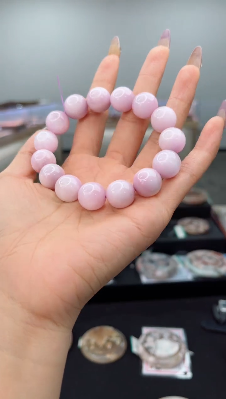 石英质玉手镯未镶嵌14mm紫手串