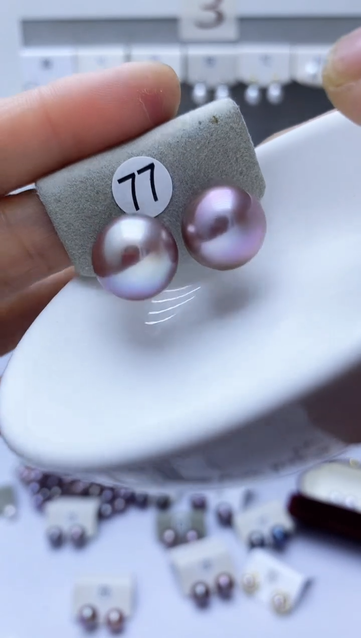 【闪购商品】淡水珍珠耳饰银S925镶嵌77