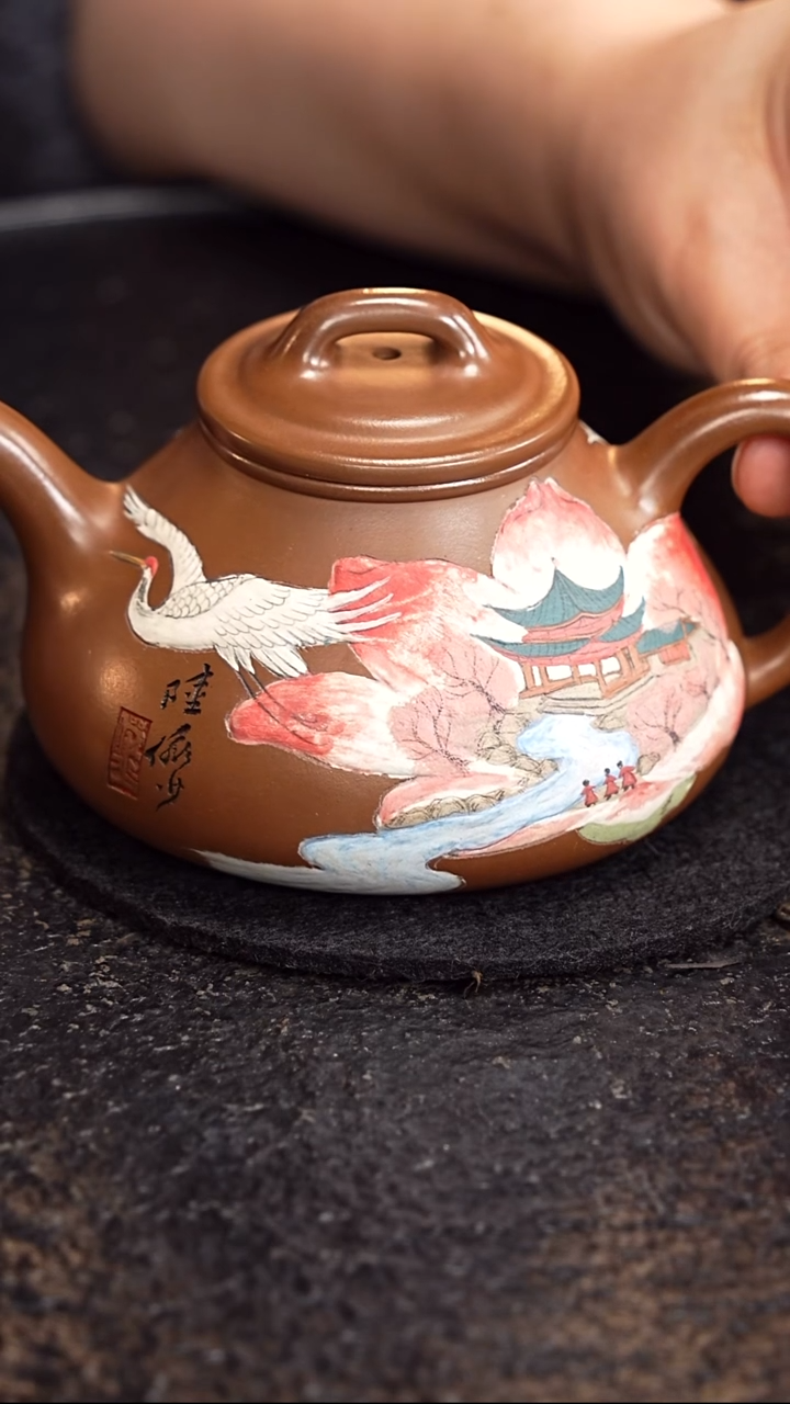 茶壶紫砂丁雪英 子冶纳瓢66  赤金紫泥 220毫升