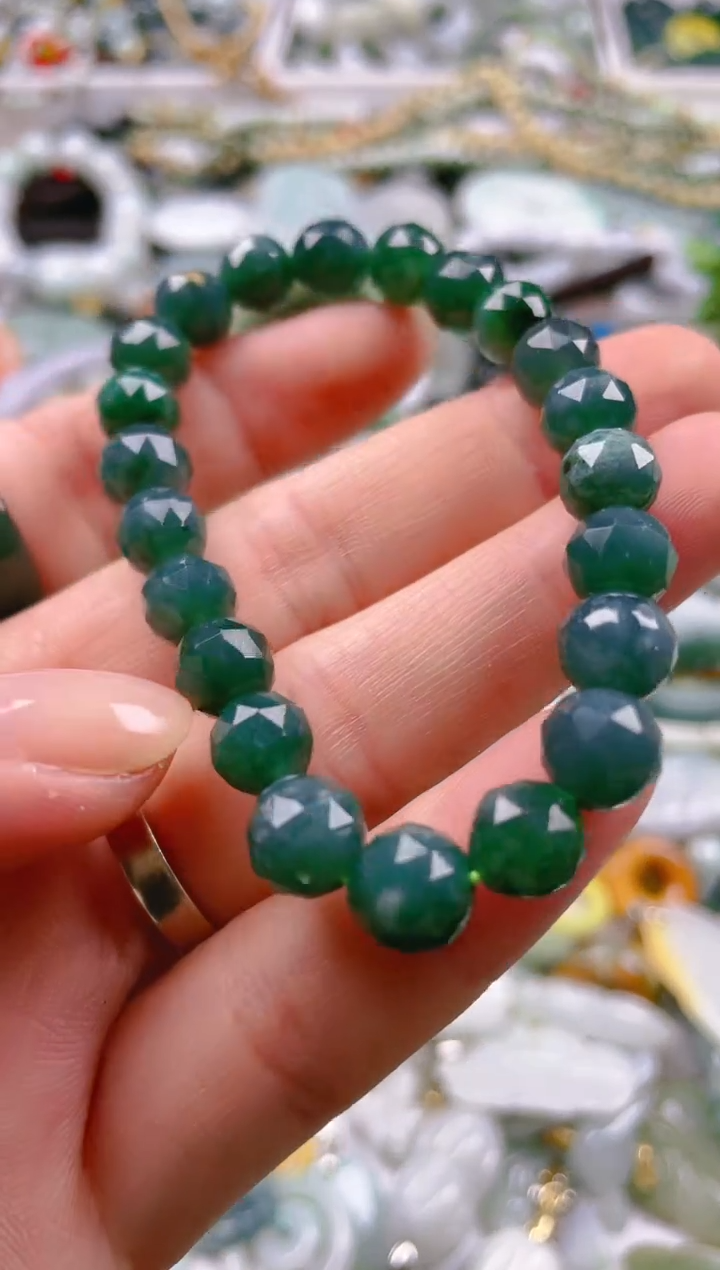 【闪购商品】翡翠颈饰未镶嵌7-8mm/V/翡翠A货一图一物