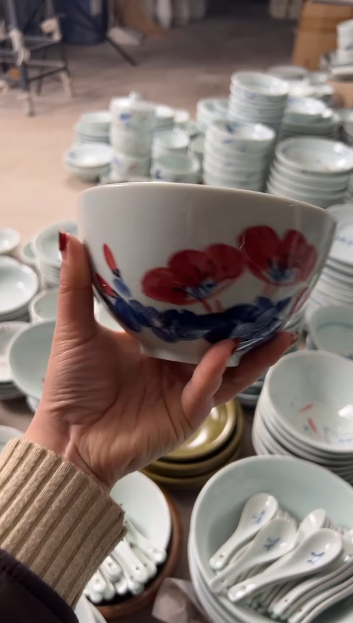 明舟大暇福利牵牛花6寸小足面碗（单只装）