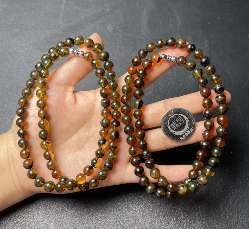 33848T18-3N5-琥珀珠链颈饰/约6+/约58颗/-多样性发其一