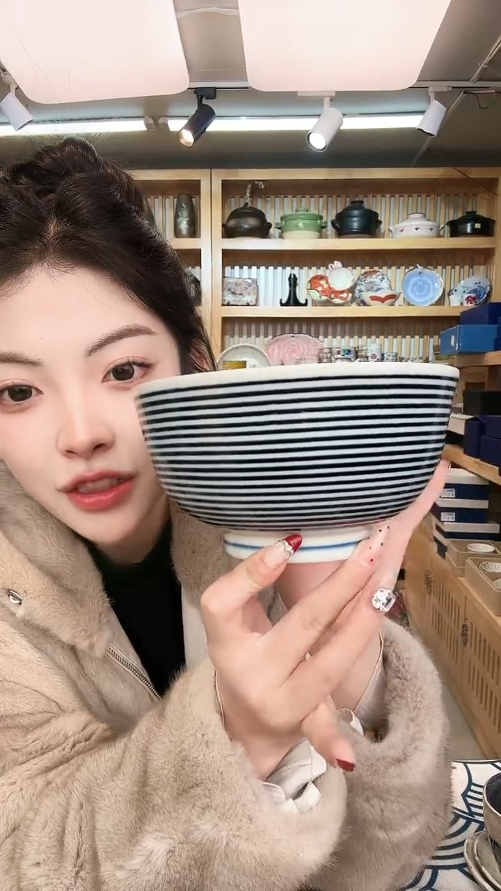 【闪购商品】盘蓝驹面(丼)碗16.3cm进口一个