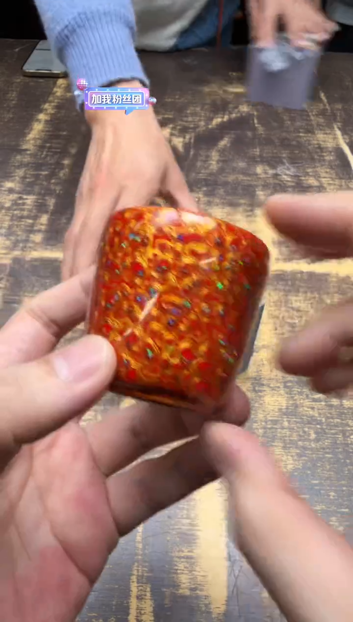 大漆多层建盏（红金）直筒杯