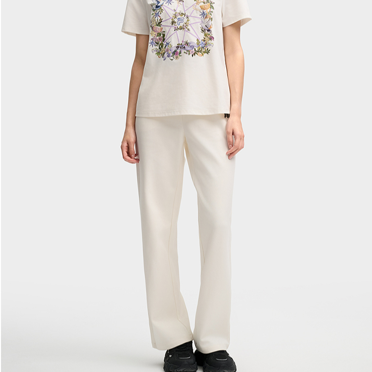 Fila/斐乐春季新款女士舒适休闲户外时尚针织长裤F11W518608F