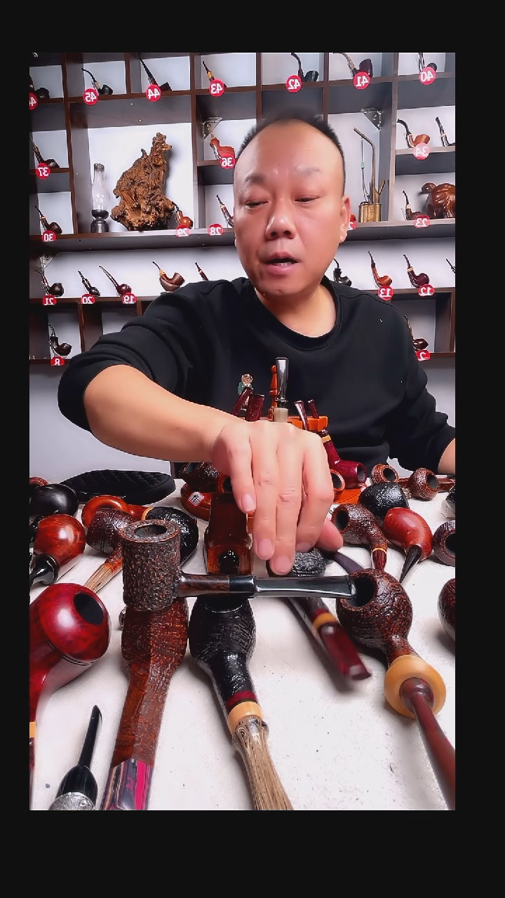 意大利石楠木手工打磨烟斗