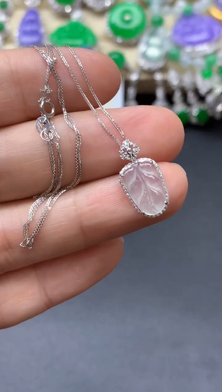 颈饰18K金镶嵌翡翠107中国好珍宝