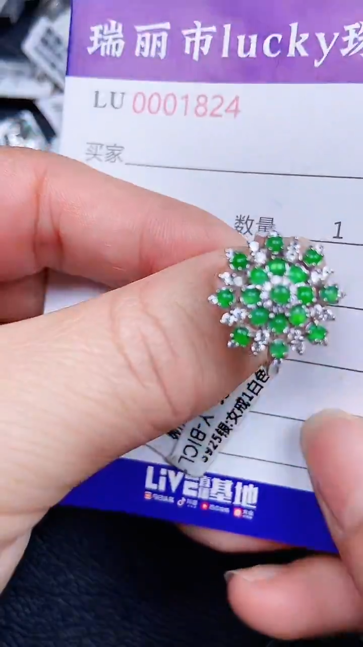 颈饰银S925镶嵌翡翠1824