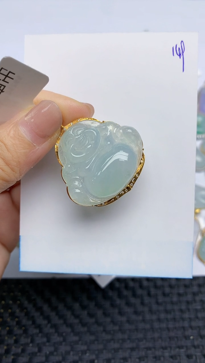 【闪购商品】翡翠颈饰18K金镶嵌天然A货翡翠 149