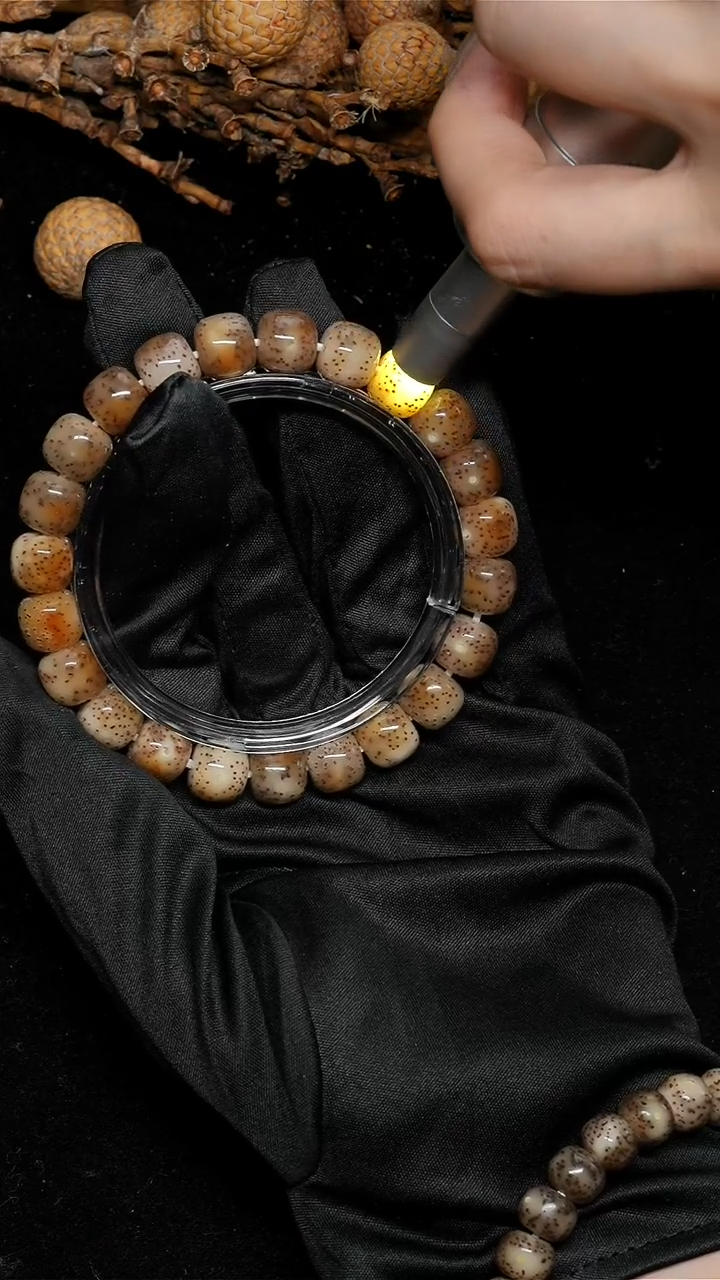 手串星月菩提10*9焦糖果冻冰-KF66