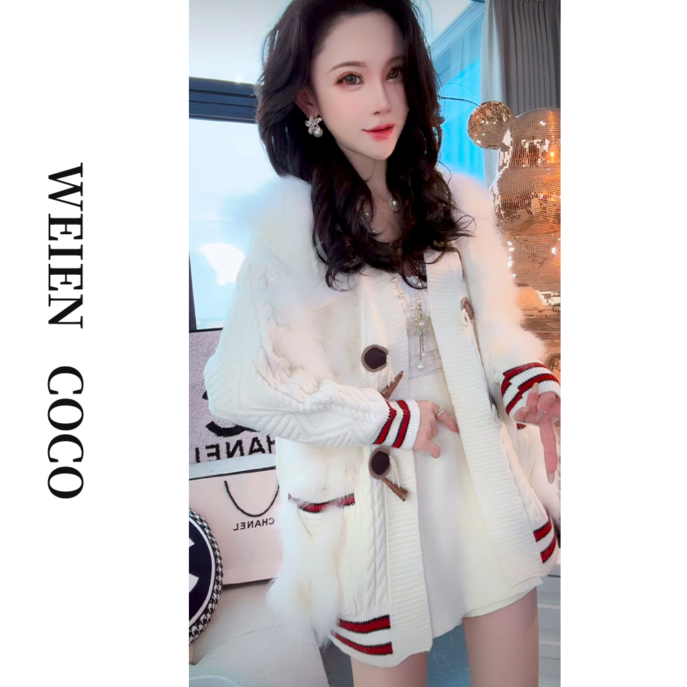 【薇恩COCO】时尚开衫长袖毛衣针织衫休闲时尚洋气秋季新上衣S5116