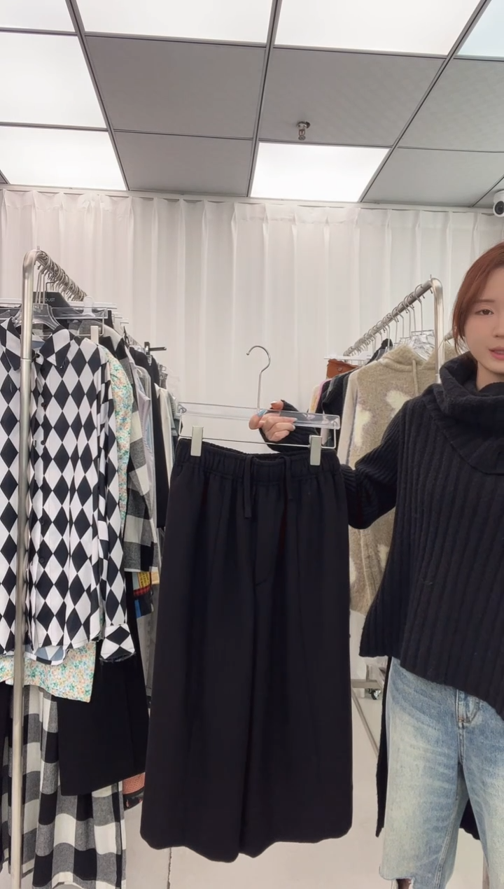 编号072 黑色厚款中裤 YMY品牌 待开价