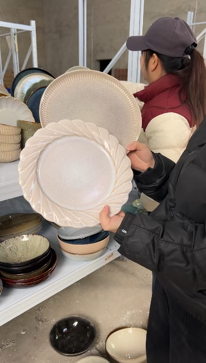 陶瓷外贸尾货瑕疵满20包邮X2 大盘10.5英寸