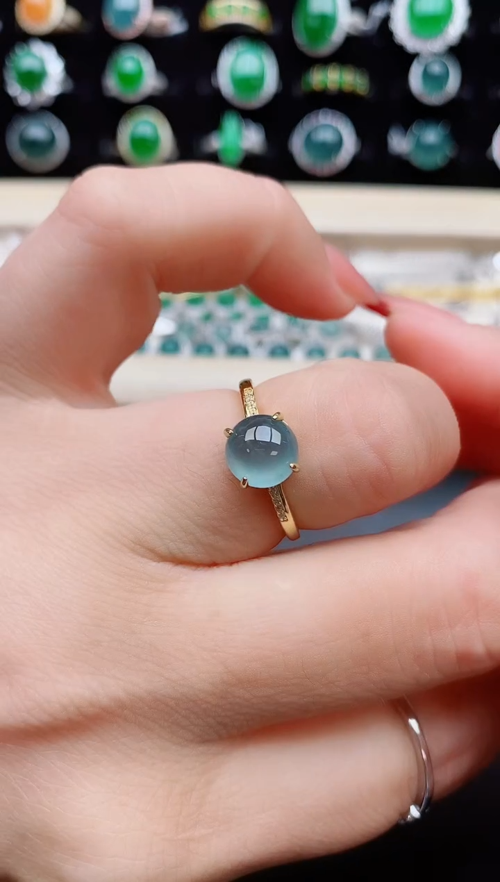 【闪购商品】翡翠戒指银S925镶嵌312321