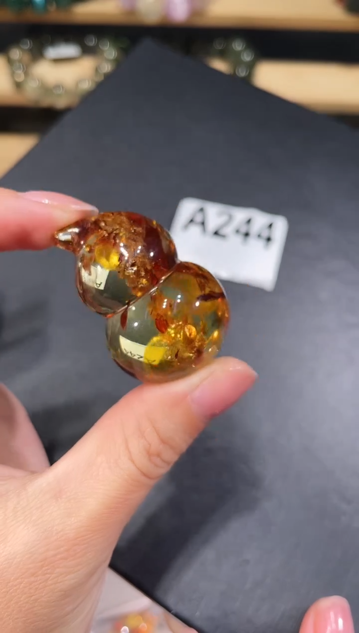 手链琥珀未镶嵌A244花珀葫芦
