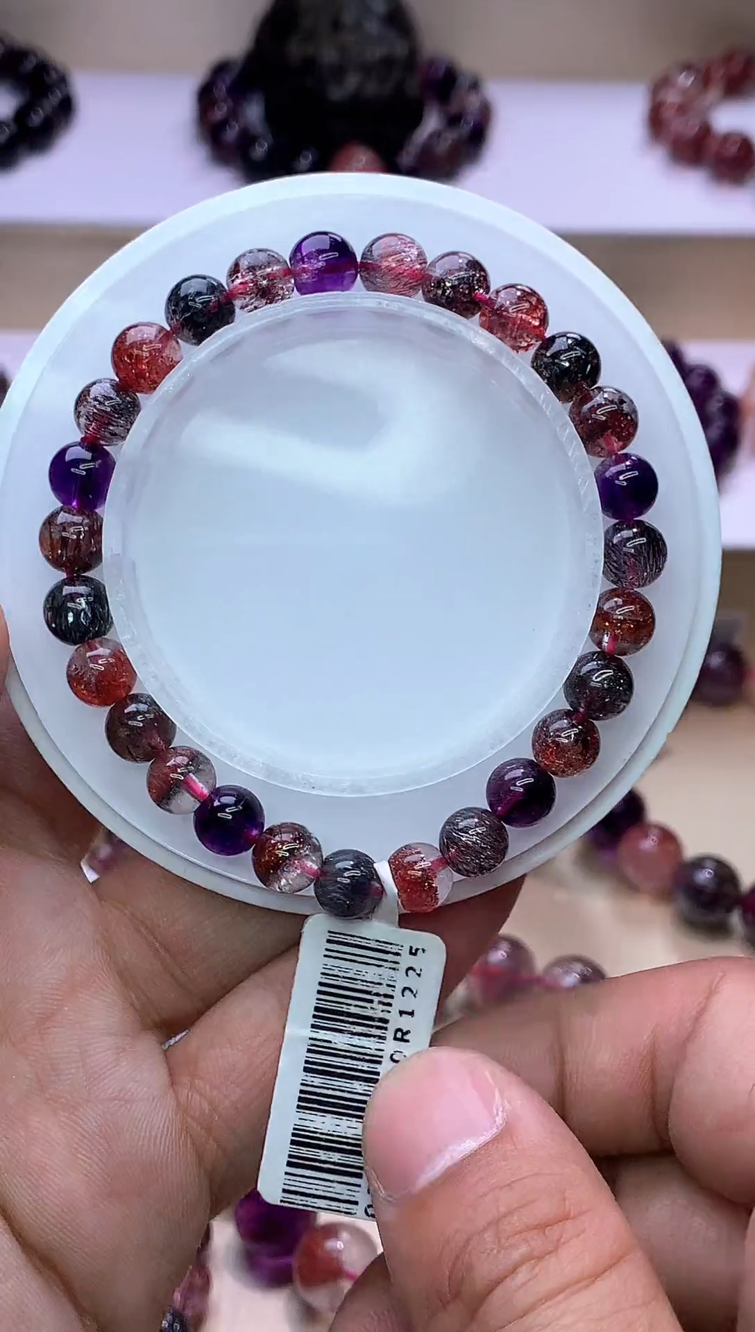 【闪购商品】水晶手链未镶嵌黑加仑超七单圈7m+