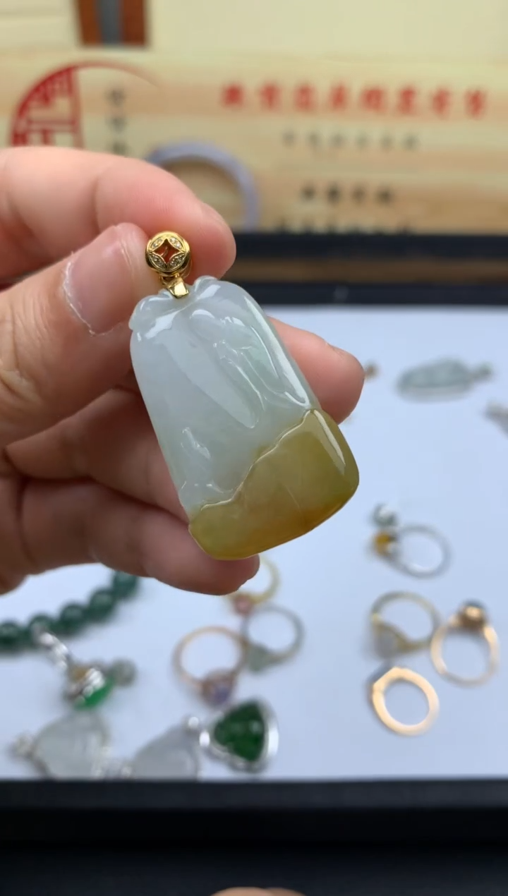 【闪购商品】定制翡翠18K金镶嵌////////