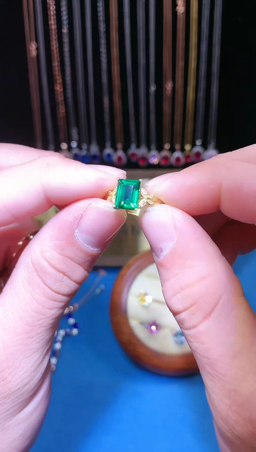 【闪购商品】透辉石戒指银S925镶嵌1111