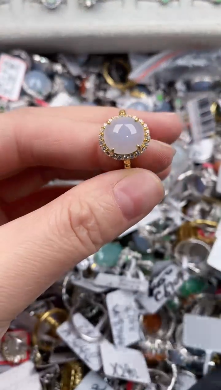 银S925镶嵌戒指翡翠555                 7