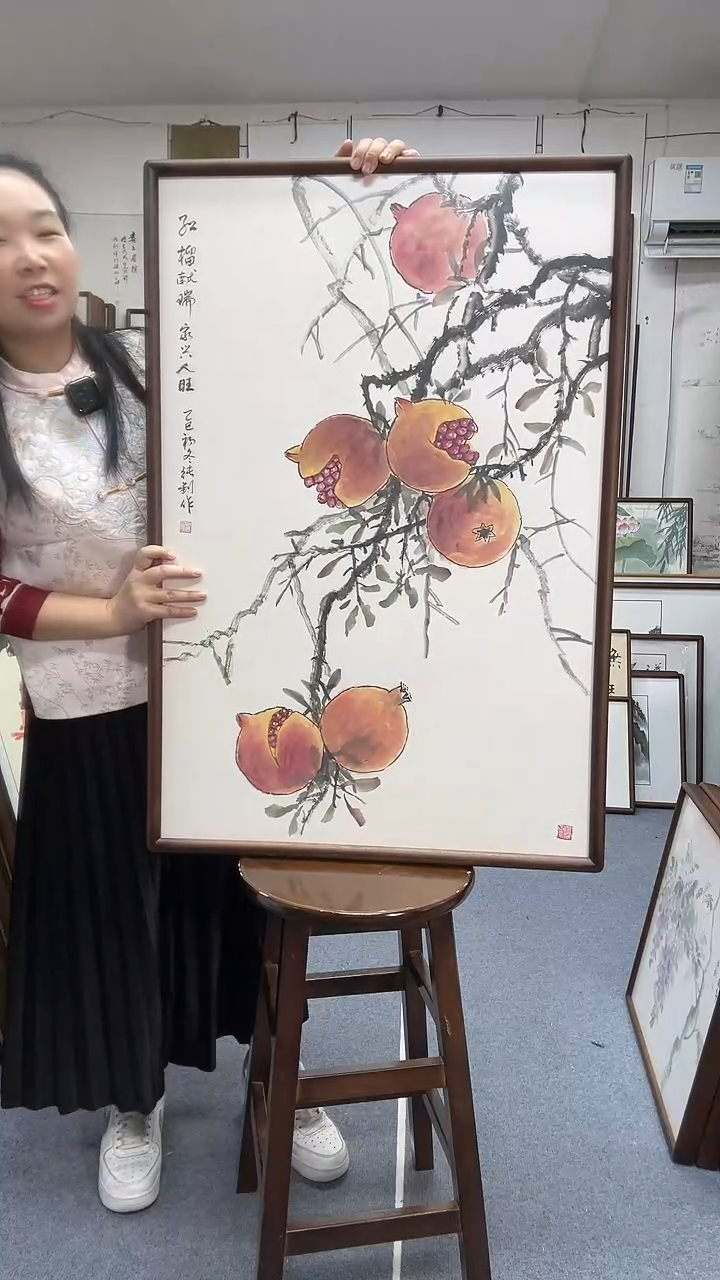 国画尺寸63*93实木画框京东包邮手绘