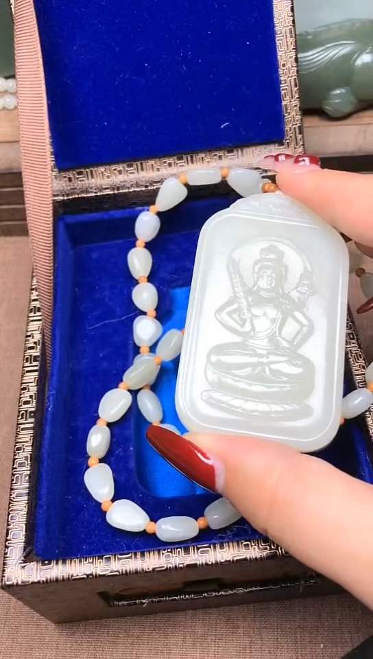 【闪购商品】和田玉颈饰未镶嵌虚空藏 菲菲4*7