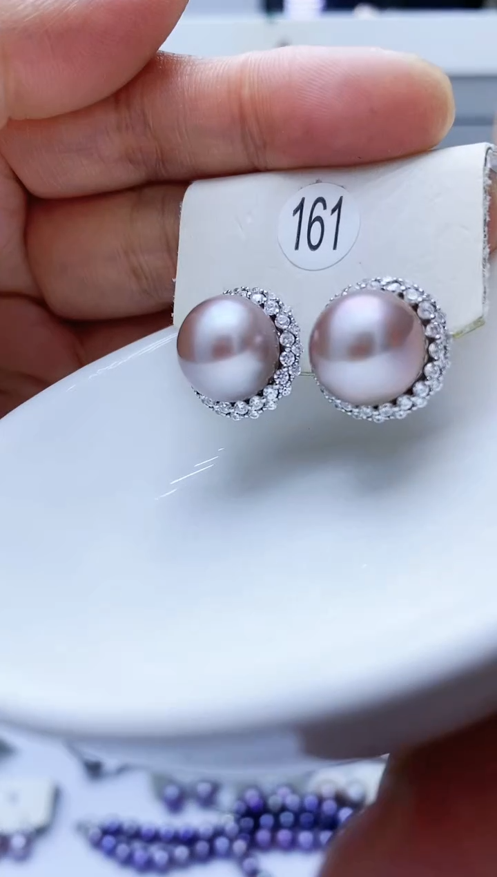 【闪购商品】淡水珍珠耳饰银S925镶嵌161