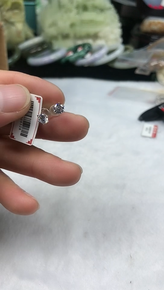 【闪购商品】锆石以实物为准银S925镶嵌耳饰