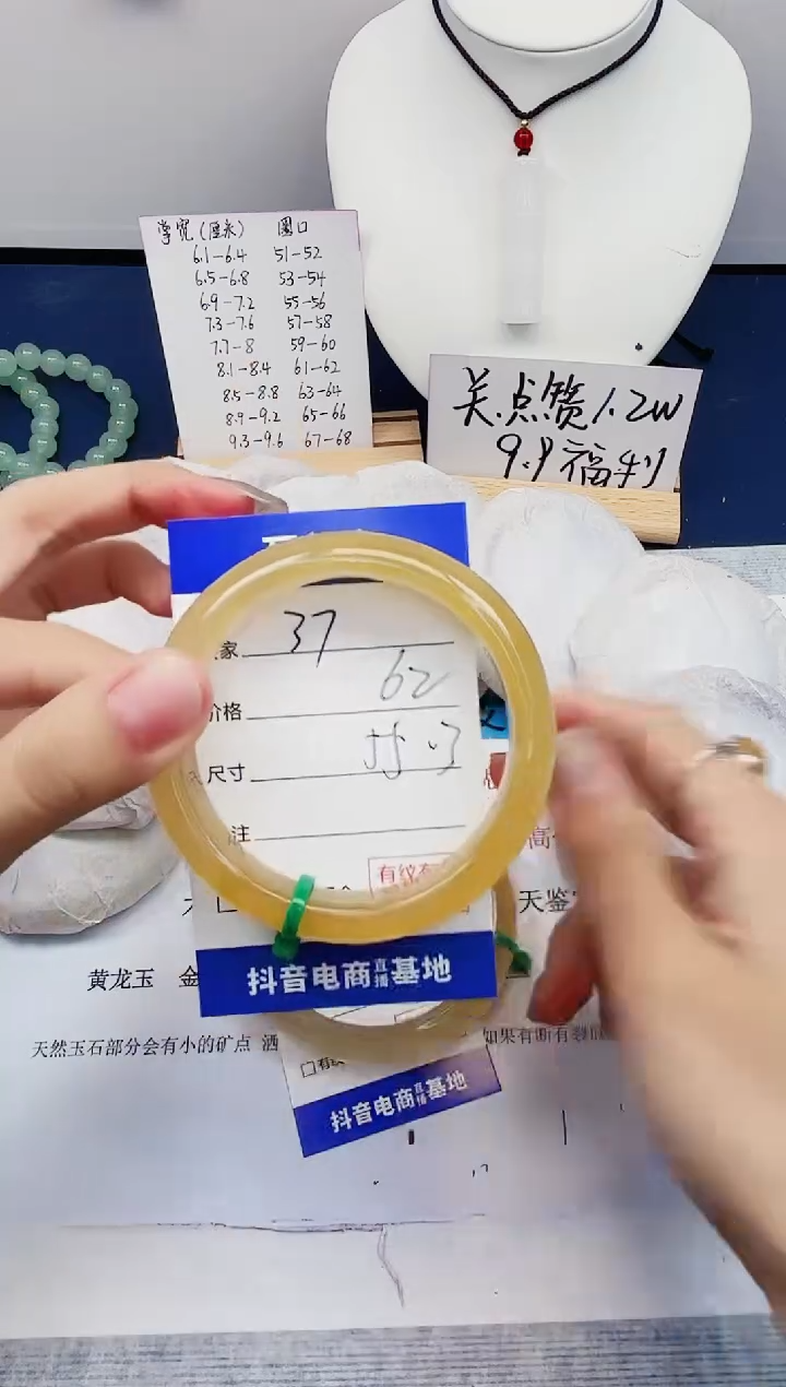 【闪购商品】石英质玉手镯未镶嵌37-财气镯-圈口55
