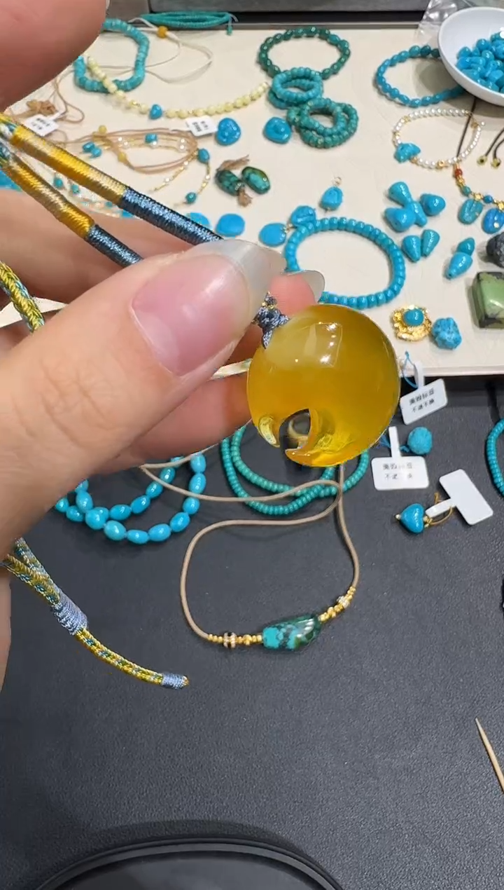 琥珀颈饰未镶嵌X0102-1195-129