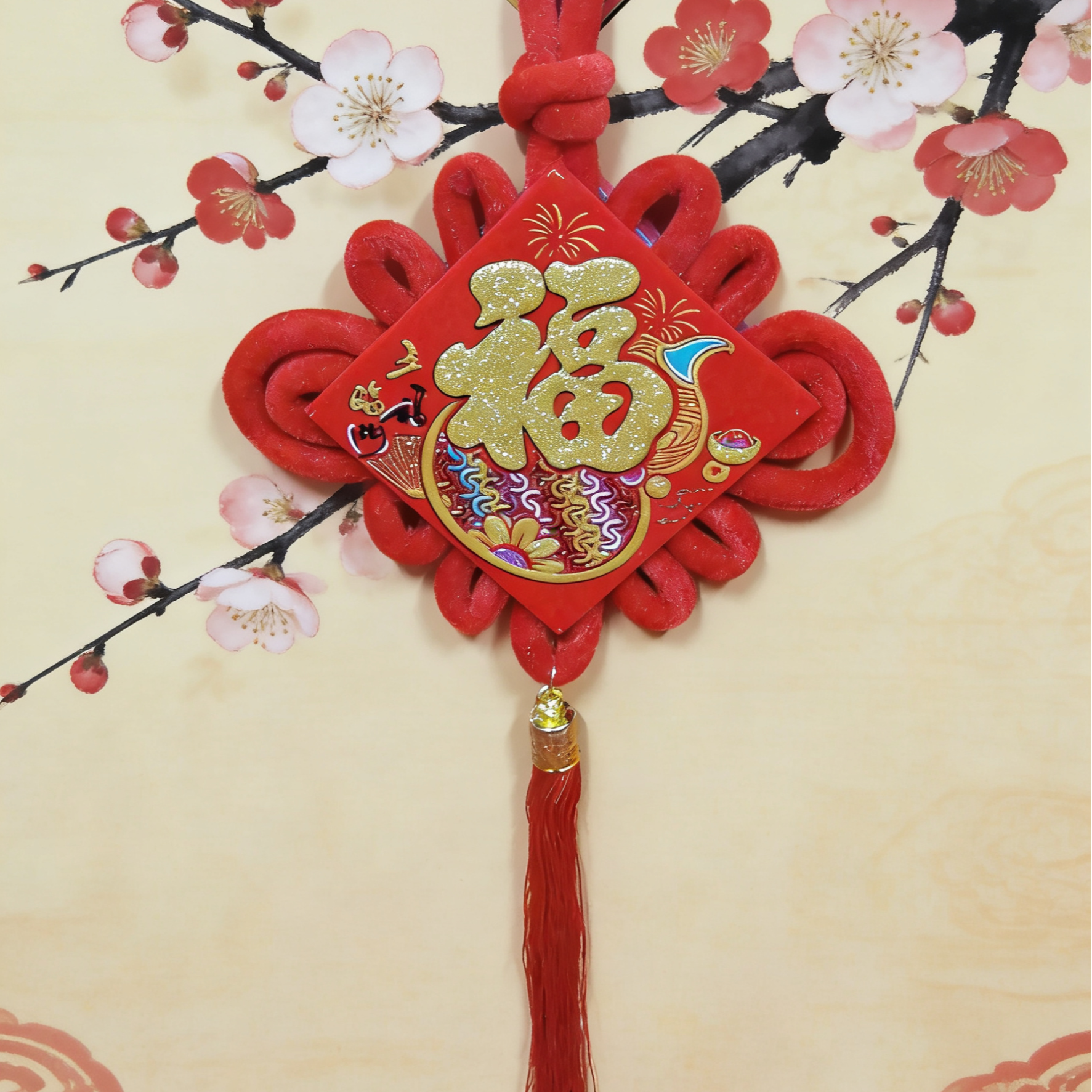 送福一对中国结福字挂件客厅大号高档入户门吉祥挂饰2025新款装饰