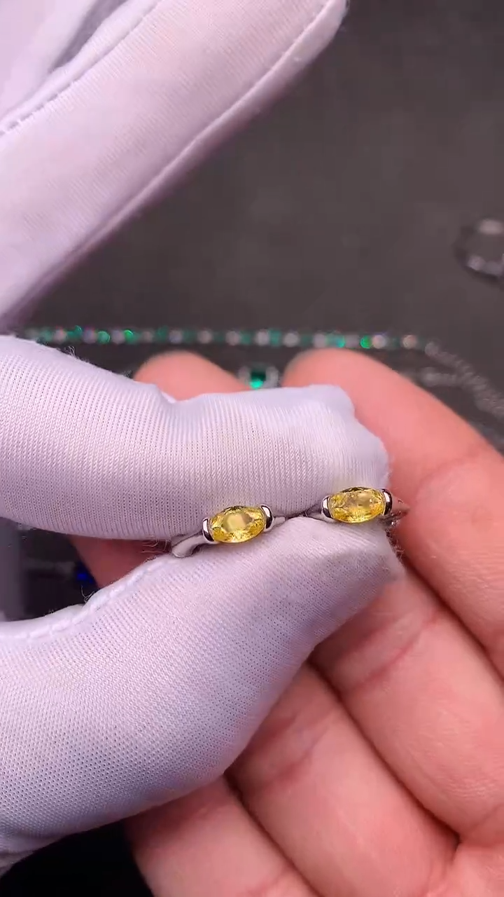 【闪购商品】彩色蓝宝石耳饰银S925镶嵌.....
