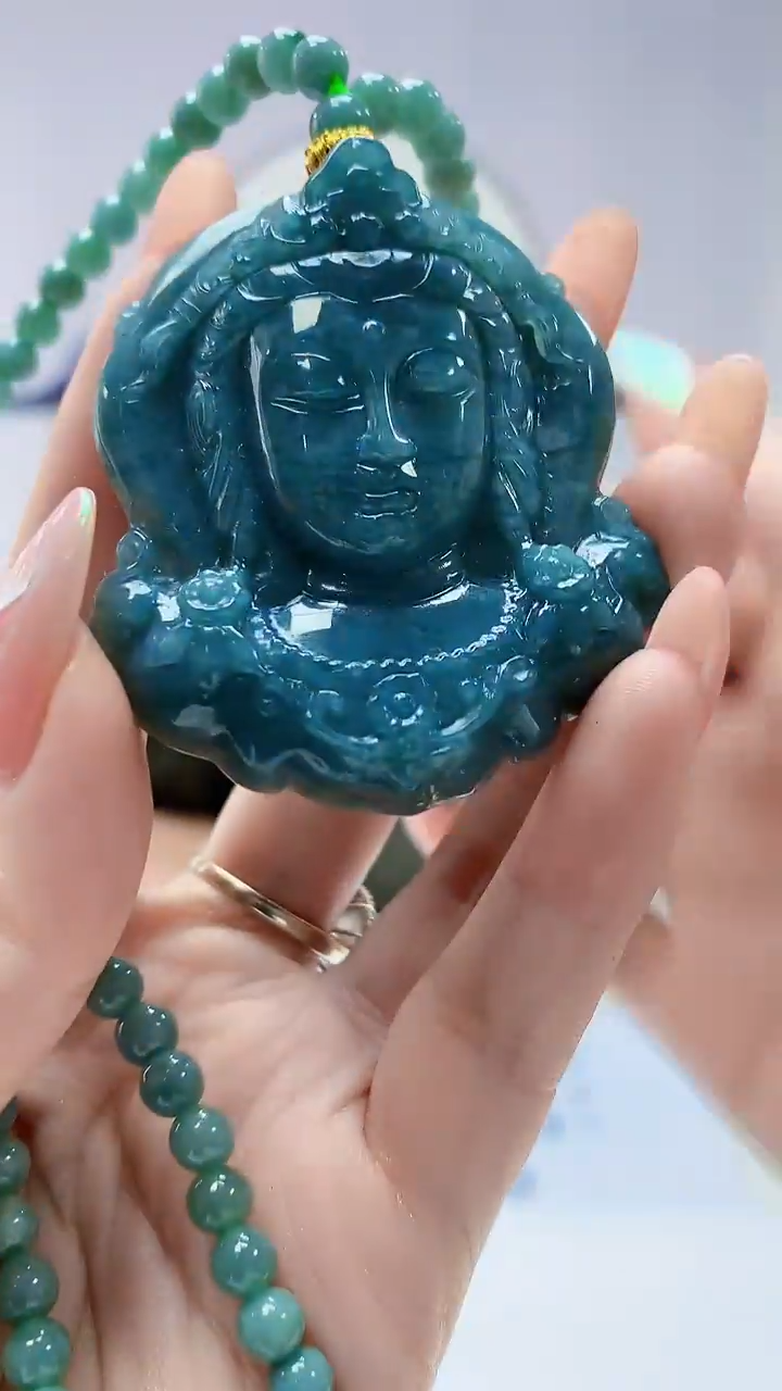 【闪购商品】定制翡翠未镶嵌5152DD-毛货挂件41