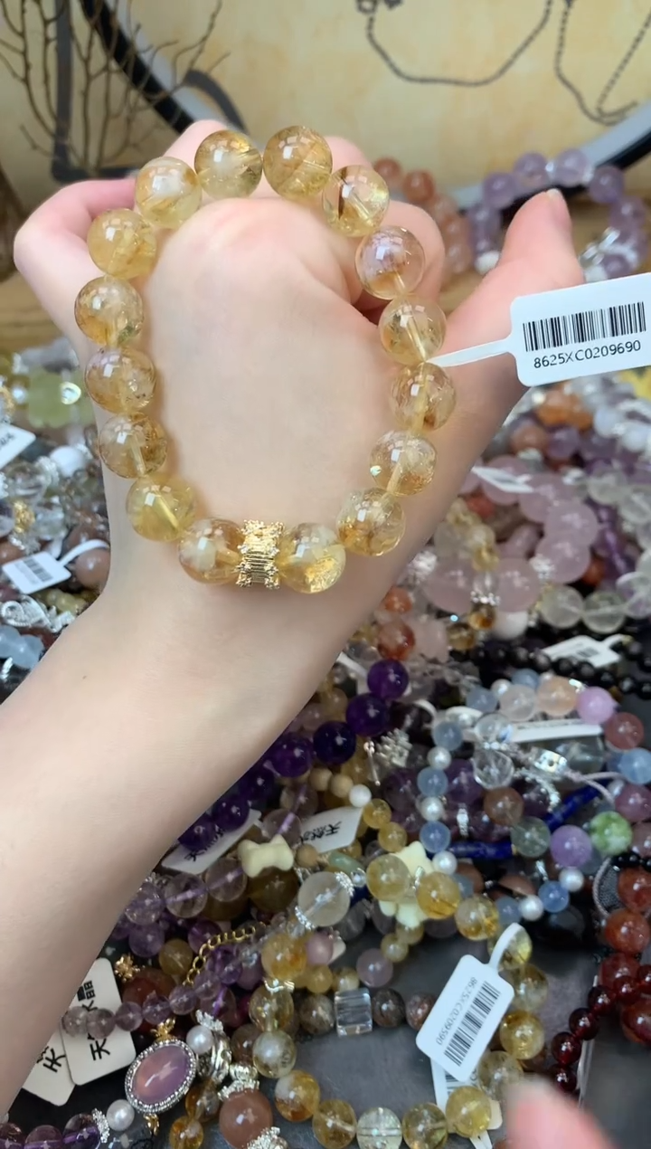 【闪购商品】黄晶手链未镶嵌264手串