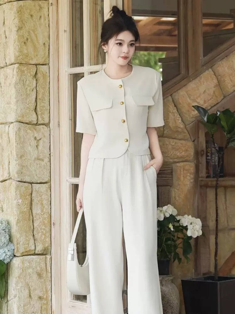 2408复古小香套装时尚气质休闲柔软轻奢