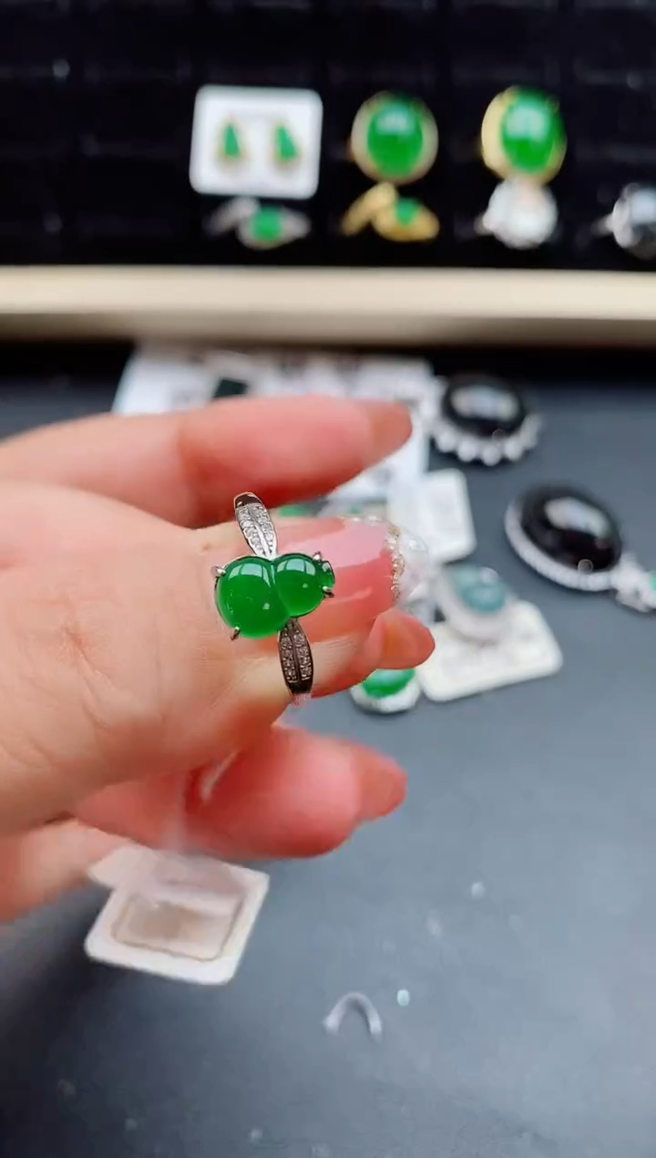 【闪购商品】翡翠戒指银S925镶嵌121212