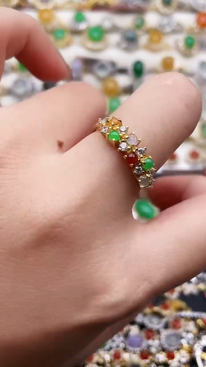 银S925镶嵌戒指翡翠21