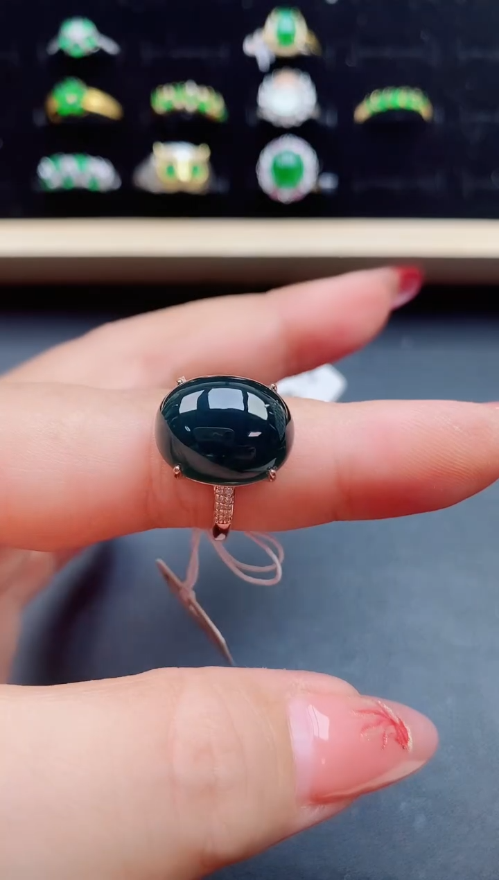 【闪购商品】翡翠戒指银S925镶嵌321321